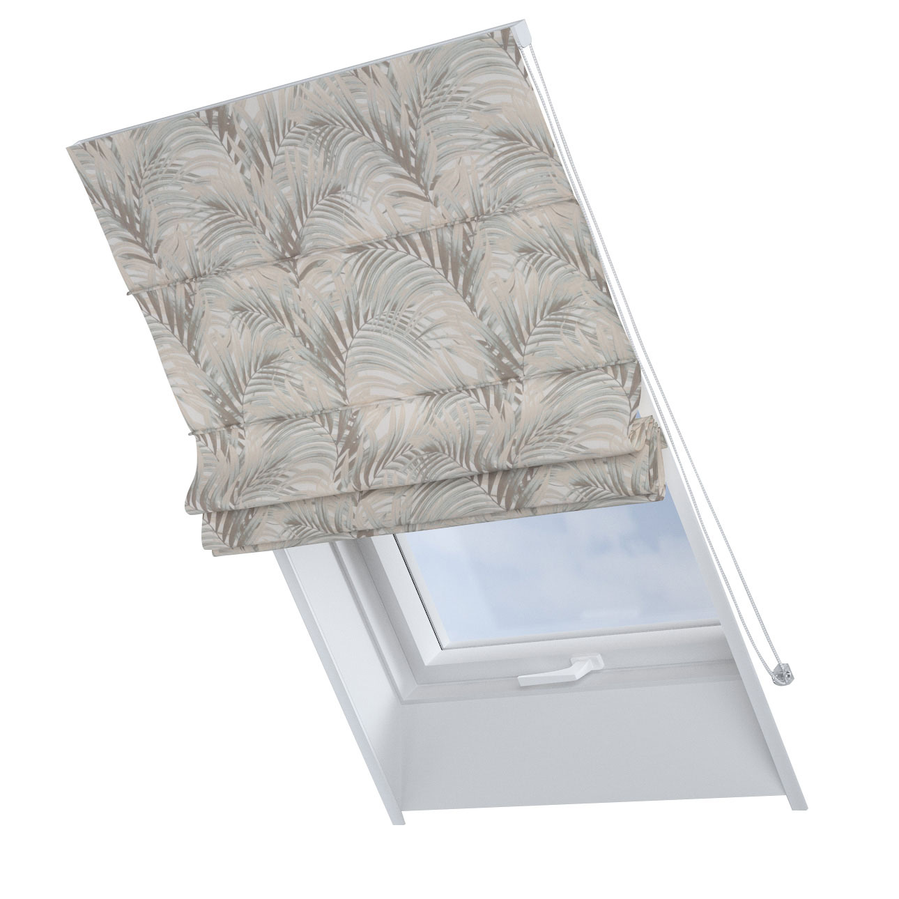 Dekoria Dachfenster-Raffrollo Rimini, grau-beige, 50 x 60 cm günstig online kaufen