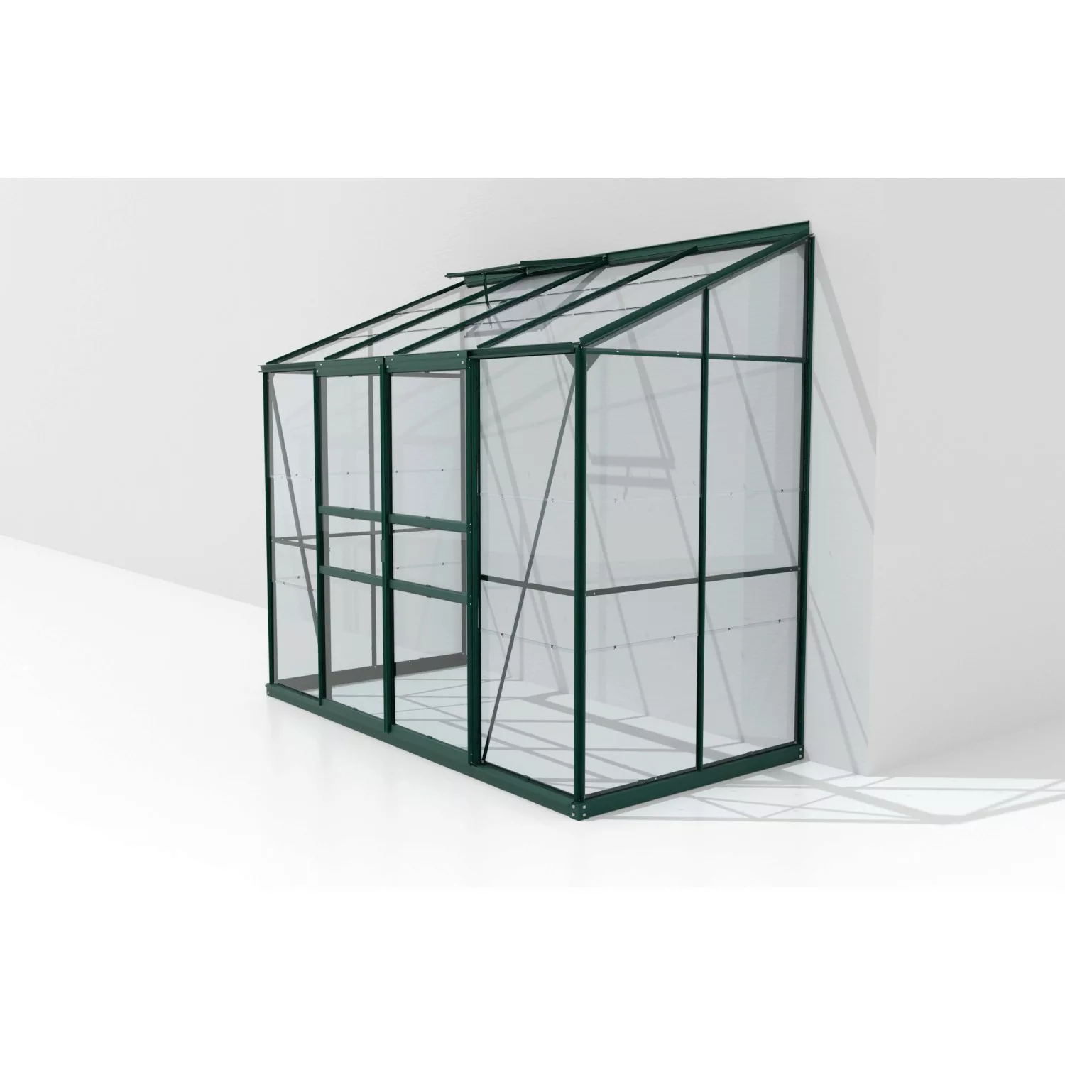 Vitavia Anlehn-Gewächshaus Ida 3300 ESG 3 mm Smaragd 255 x 222 x 131,5 cm günstig online kaufen