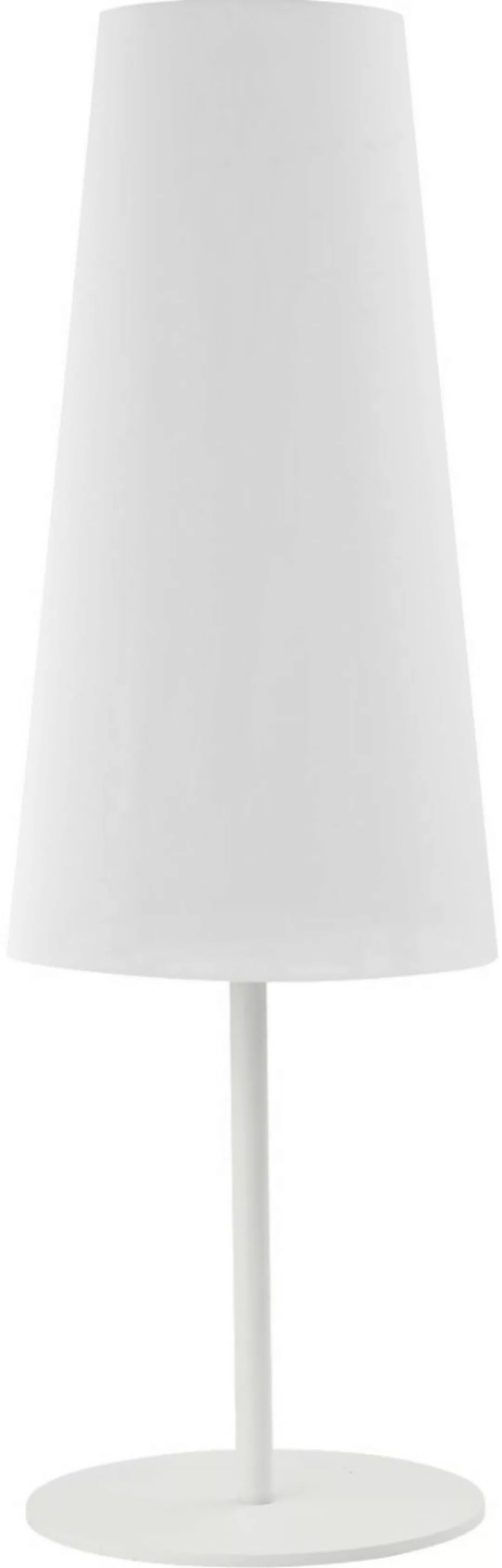 Tischleuchte Weiß Metall Stoff 50 cm Umbrella günstig online kaufen
