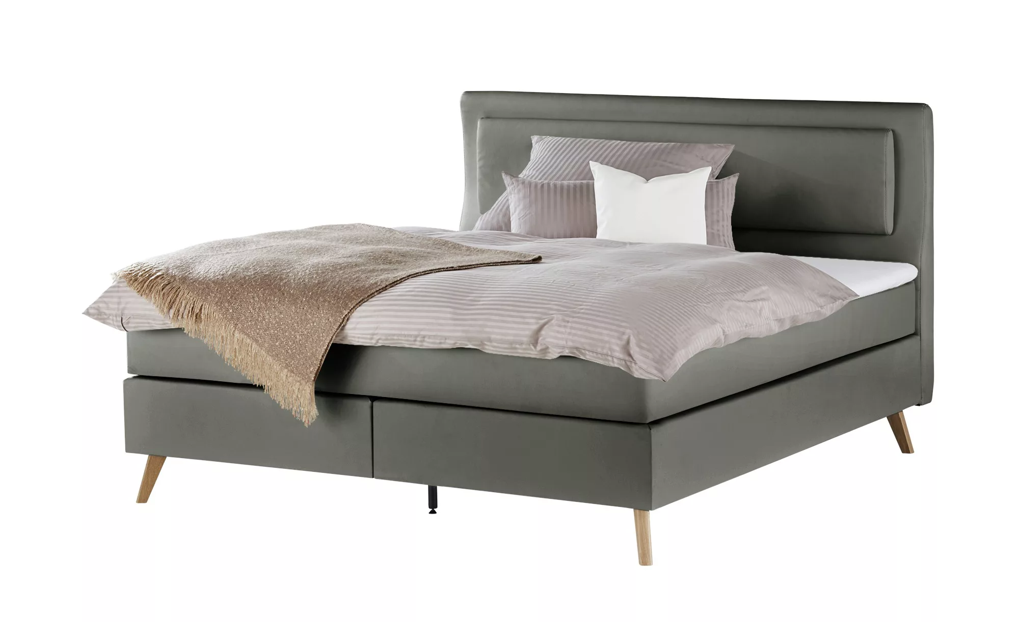 Boxspringbett  Gorge ¦ grau ¦ Maße (cm): B: 160 H: 118 Betten > Boxspringbe günstig online kaufen