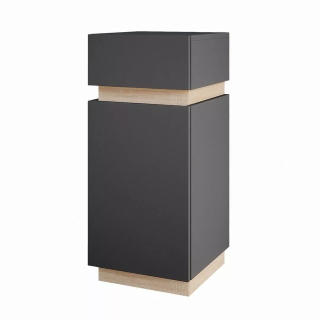 Vicco Midischrank Gloria, Anthrazit/Sonoma, 33 x 75.5 cm mit Tür und Schubl günstig online kaufen