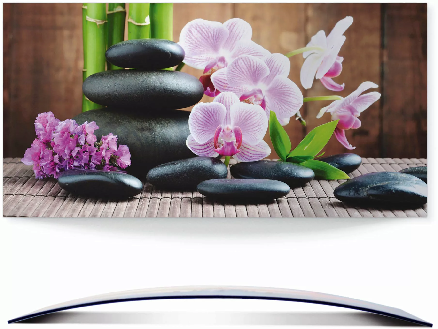 Artland Wandbild "Spa Konzept Zen Steinen Orchideen", Zen, (1 St.) günstig online kaufen