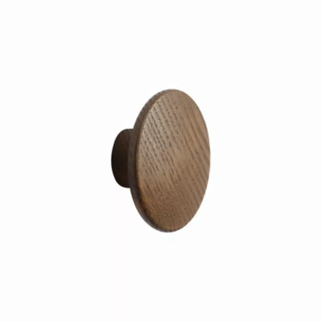 Wandhaken The Dots Wood holz braun / XSmall - Ø 6,5 cm - Muuto - Braun günstig online kaufen