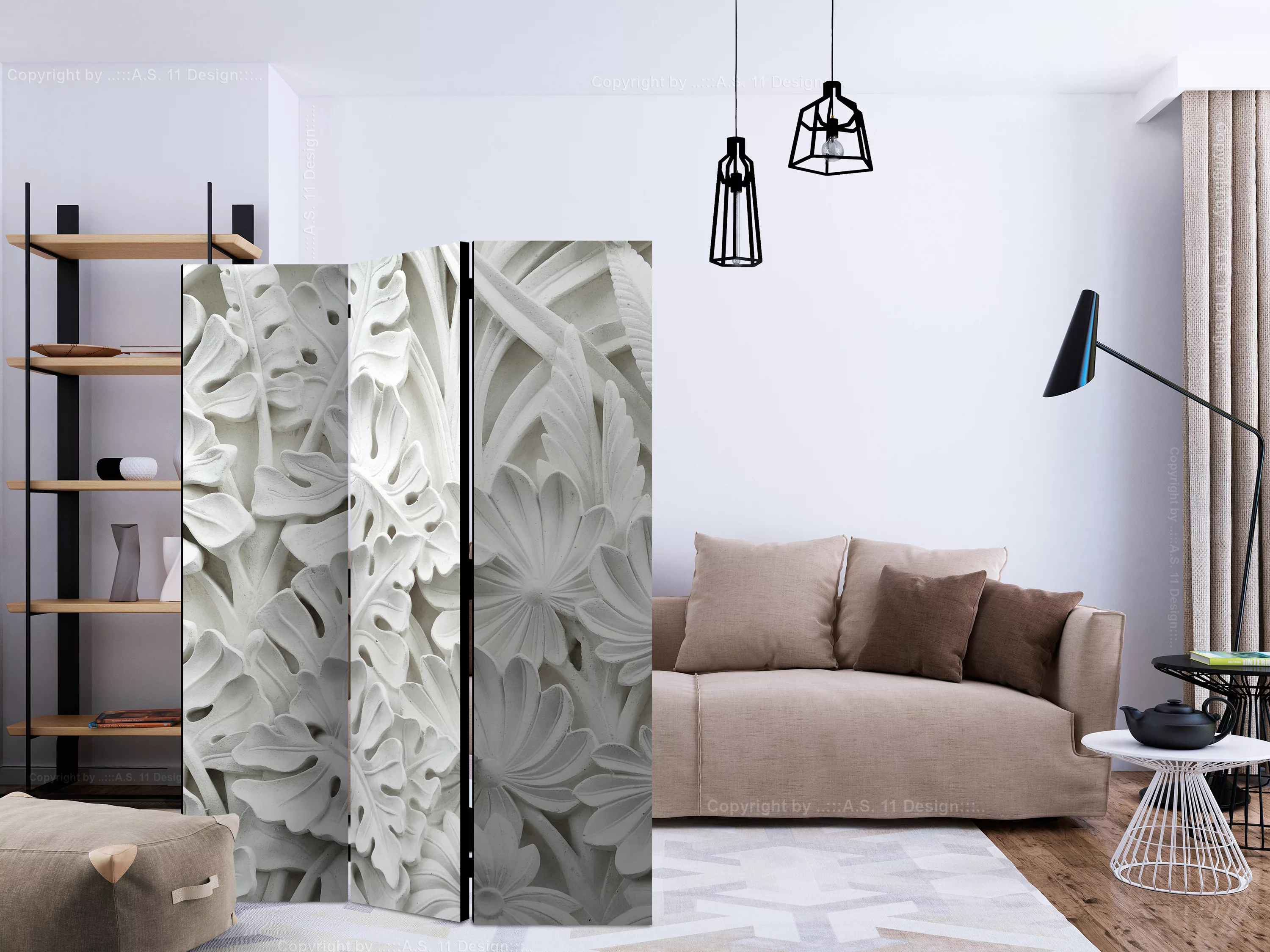 3-teiliges Paravent - Nature's Art [room Dividers] günstig online kaufen