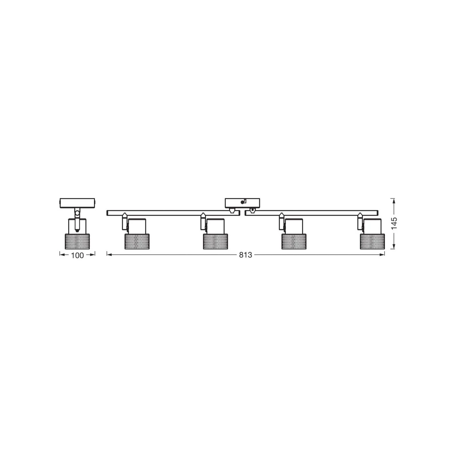 OSRAM Deckenstrahler CORK, weiß, 4 Spots, GU10-LED, 927, dim günstig online kaufen