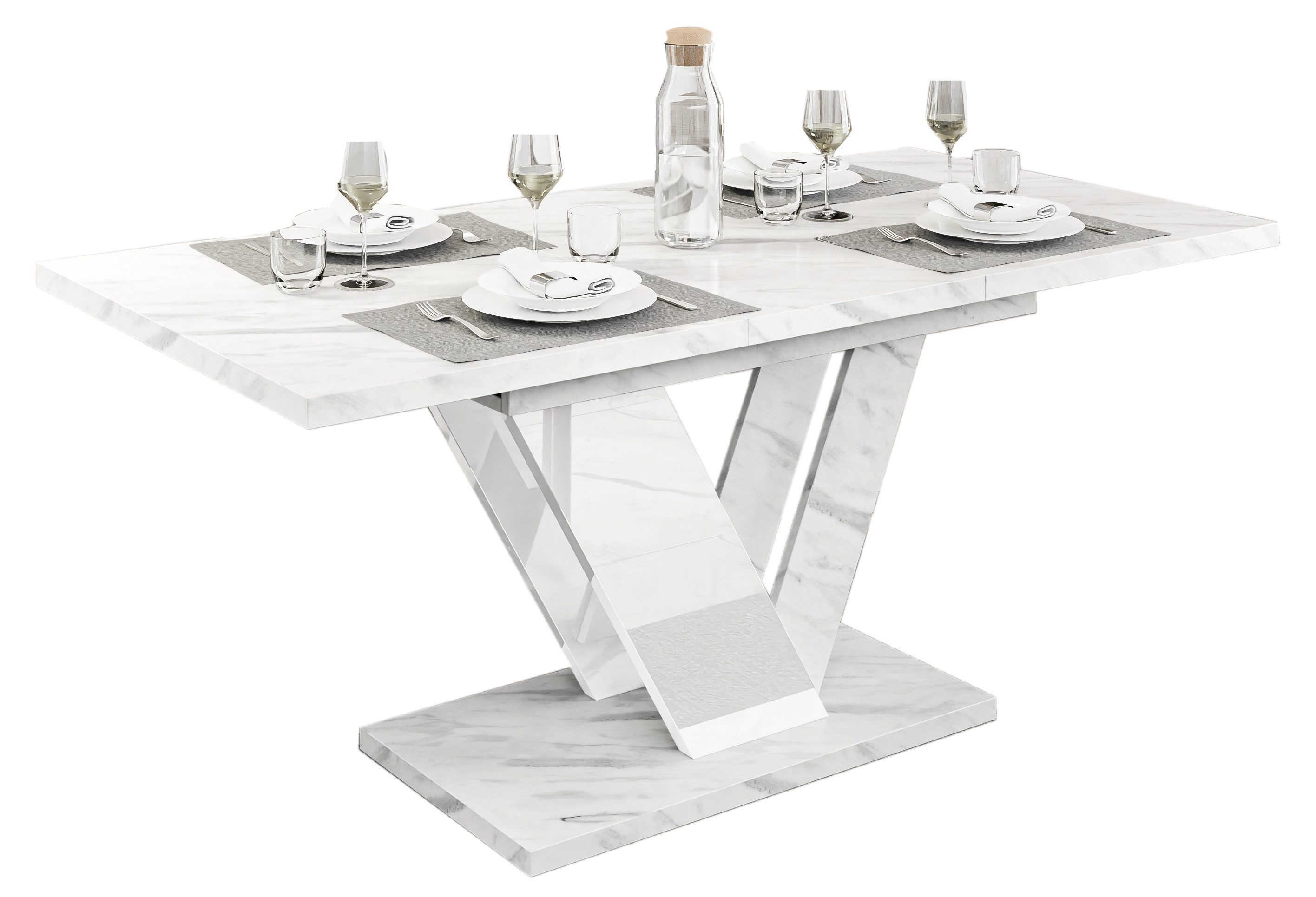 Compleo Esstisch DUBAI, 120-160x80x76 cm (Ausziehbar günstig online kaufen
