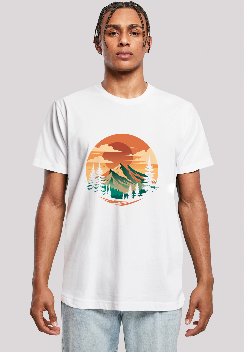 F4NT4STIC T-Shirt "Sonnenuntergang Berglandschaft", Premium Qualität günstig online kaufen