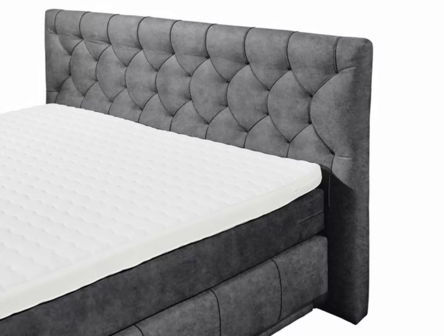 freiraum Boxspringbett FLORENZ, Bettkästen, 6cm Topper, 7 Zonen, anthrazit günstig online kaufen