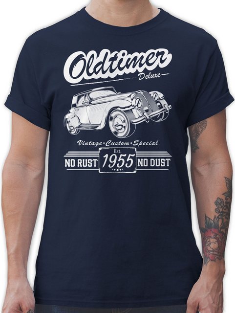 Shirtracer T-Shirt Siebzig Oldtimer Baujahr 1955 70. Geburtstag günstig online kaufen