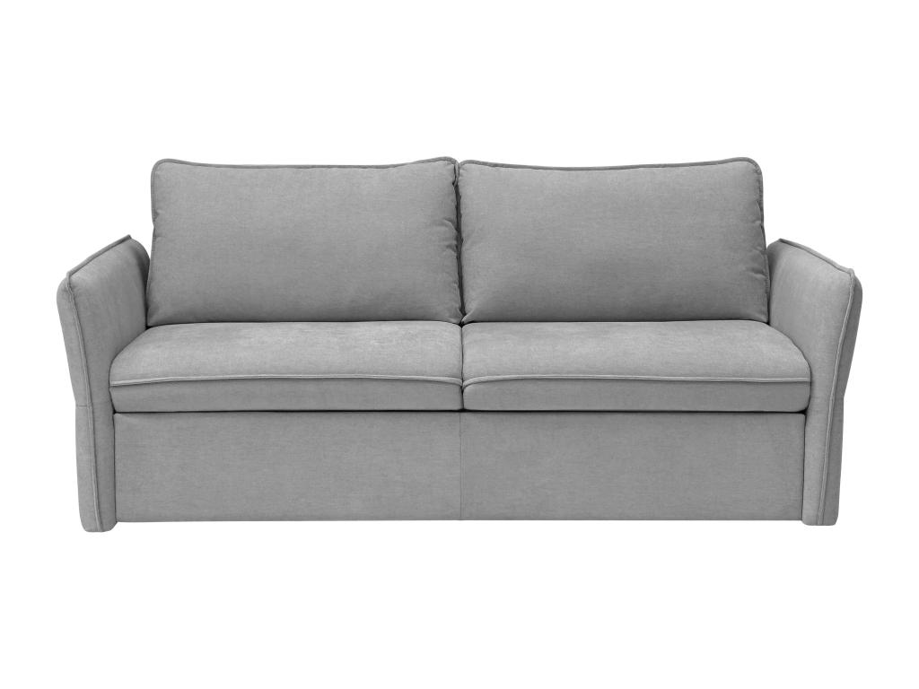 Schlafsofa mit Matratze 3-Sitzer - Stoff - Grau - Liegefläche 140 cm - CELT günstig online kaufen