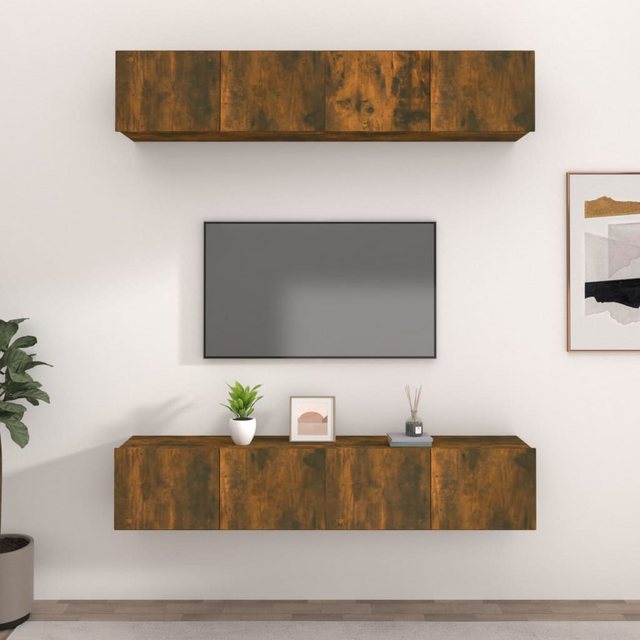 Vidaxl Tv-schränke 4 Stk. Sonoma-eiche 80x30x30 Cm Holzwerkstoff günstig online kaufen