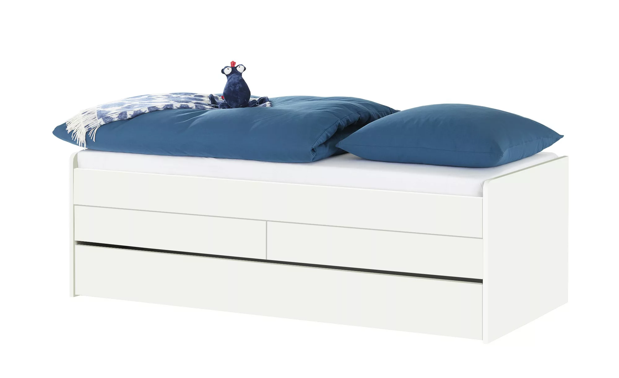 Duobett mit Stauraum  Grow Up - weiß - 127 cm - 66 cm - Betten > Bettgestel günstig online kaufen