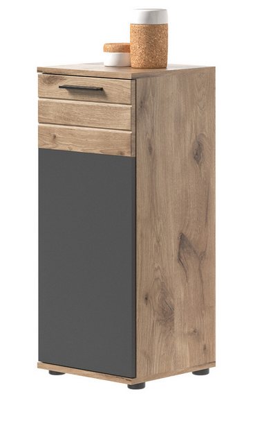 Inn.Furn Unterschrank Tomaso (Kommode in grau und Nox Eiche, BxH 37 x 87 cm günstig online kaufen