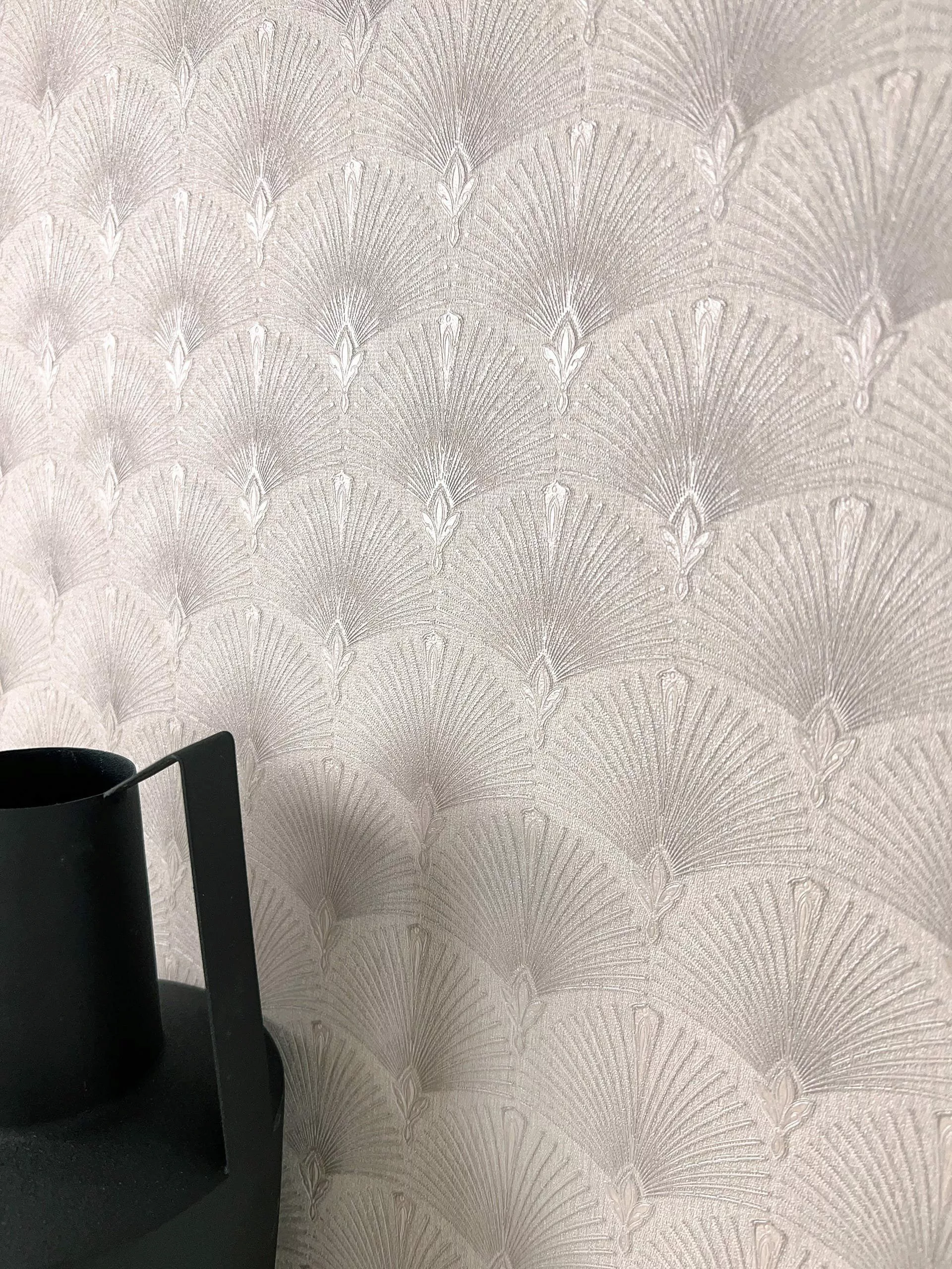 Newroom Vliestapete, Taupe Tapete Modern Fächer günstig online kaufen