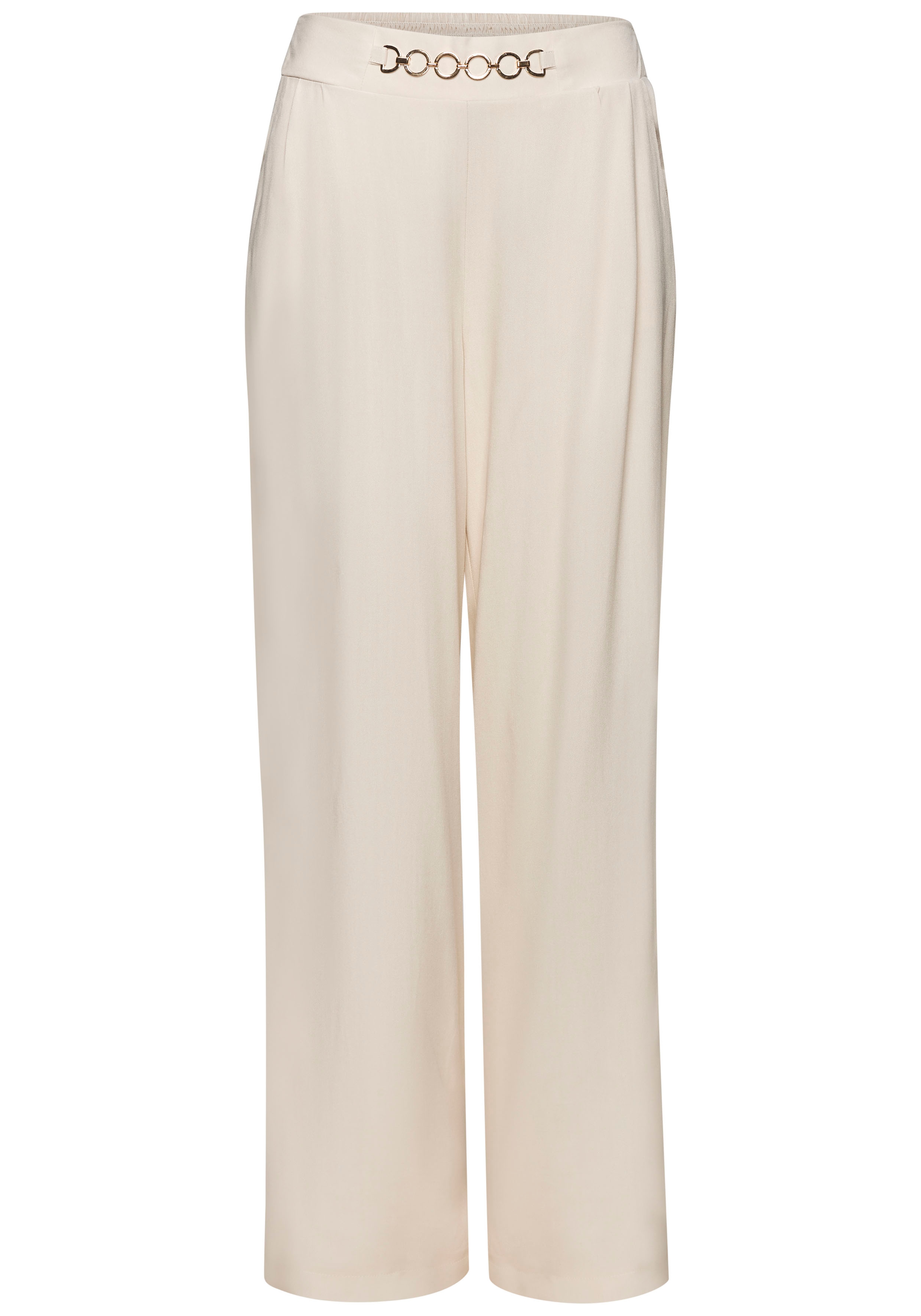 Vivance Palazzohose, mit Zierkette, Bundfaltenhosen, Schlupfhose, feminin-c günstig online kaufen