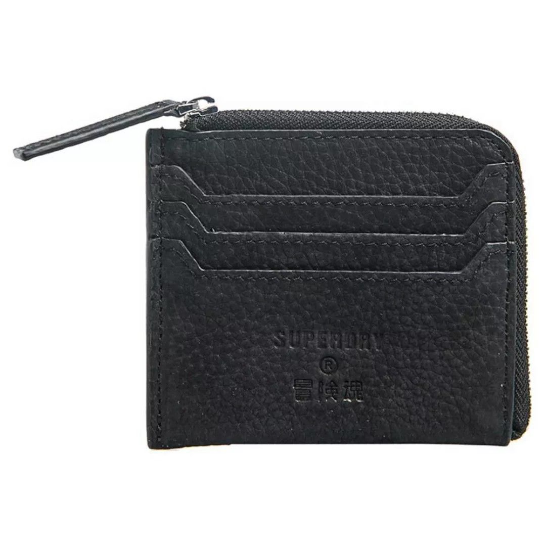 Superdry Leather Zip Around Geldbörse One Size Black Nubuck günstig online kaufen
