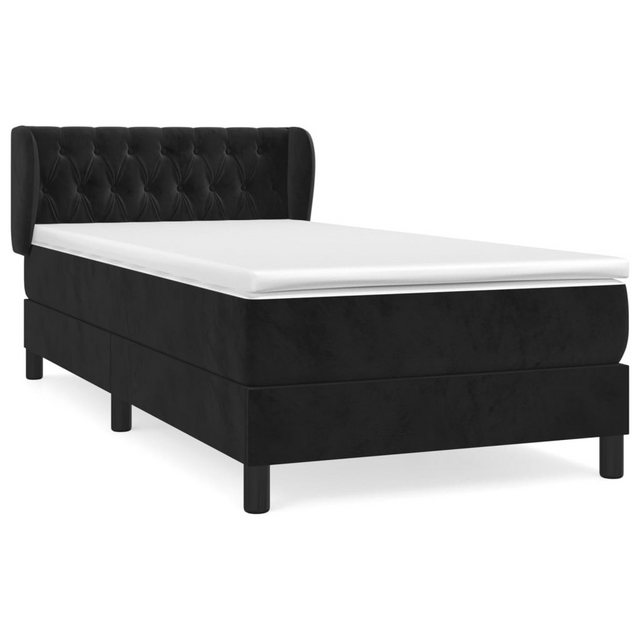 vidaXL Boxspringbett mit Matratze Schwarz 90x190 cm Samt1537280 günstig online kaufen