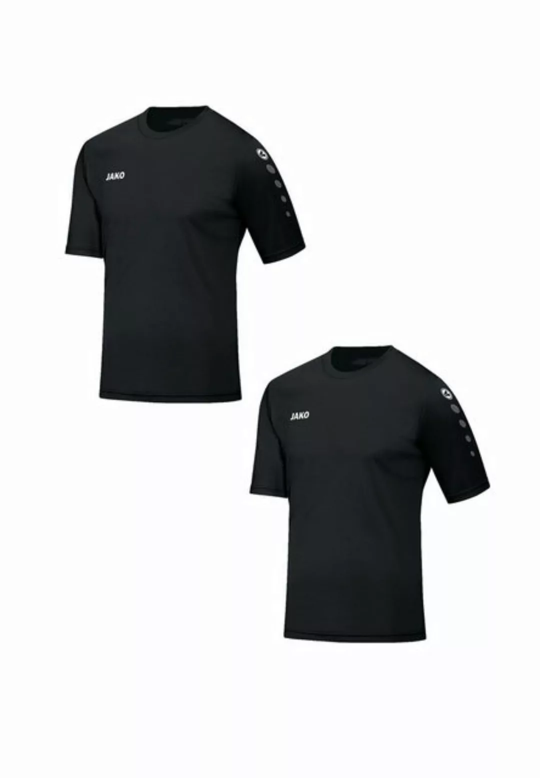 Jako T-Shirt Trikot 2er-Set Kurzarm Rundhals Moderne Uni-Optik 7426 in Schw günstig online kaufen