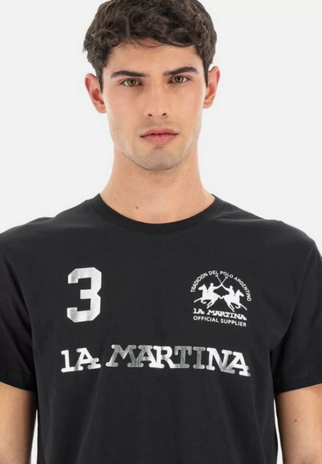 La Martina T-Shirt Shirt T-Shirt regular fit Reichard mit Logo-Print (1-tlg günstig online kaufen