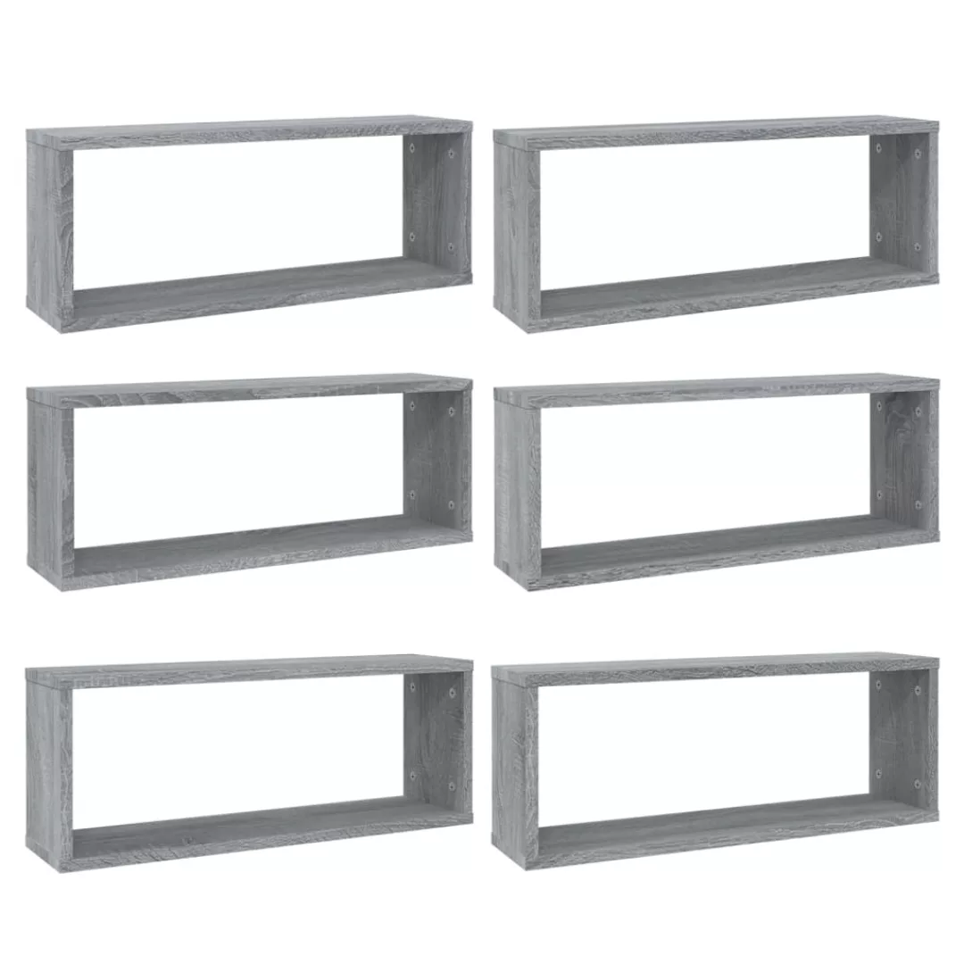 Vidaxl Würfelregale 6 Stk. Grau Sonoma 60x15x23 Cm Holzwerkstoff günstig online kaufen