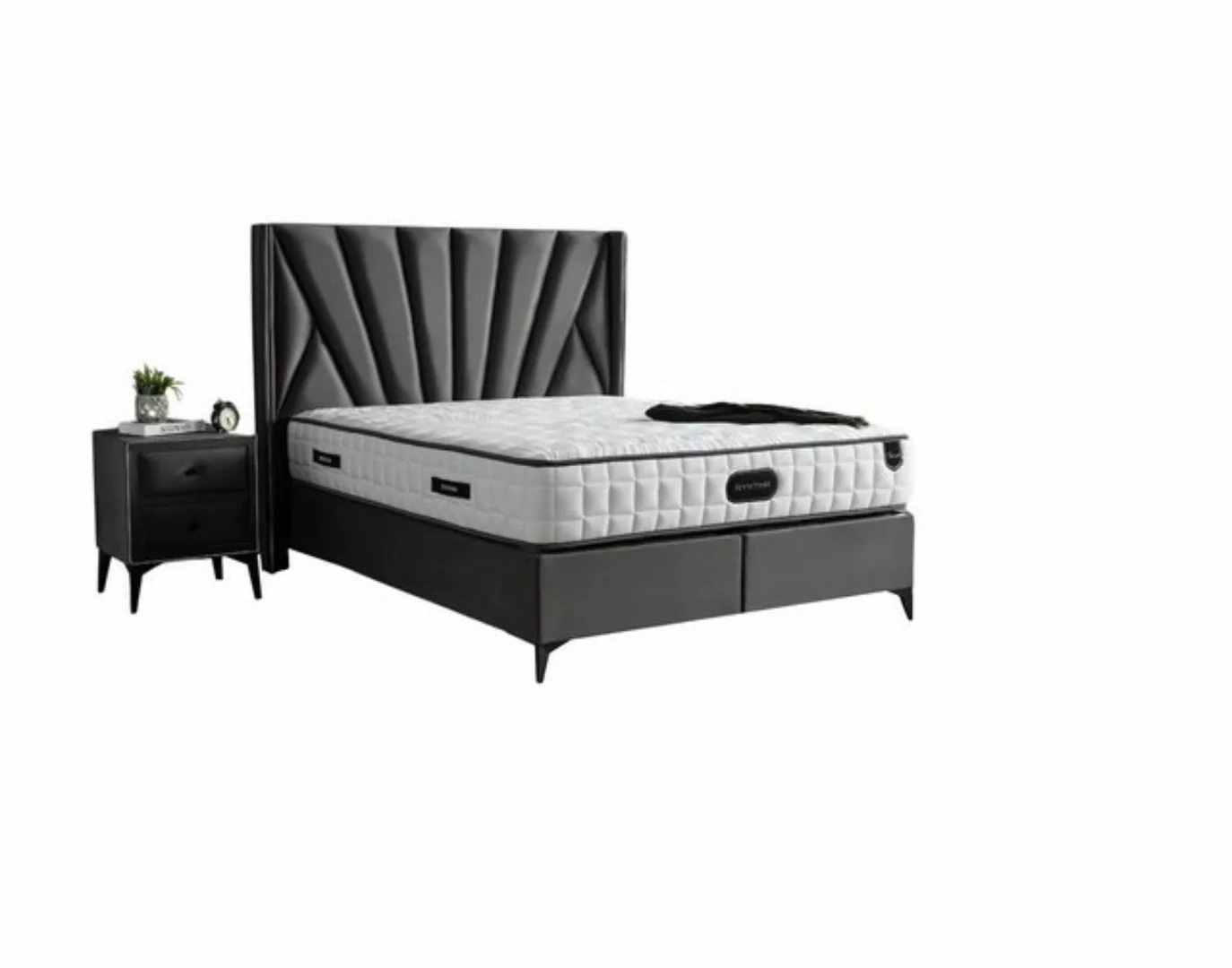 Villa Möbel Boxspringbett Rhythm (Bett Set, Bett Set aus Bettkasten, Kopfte günstig online kaufen