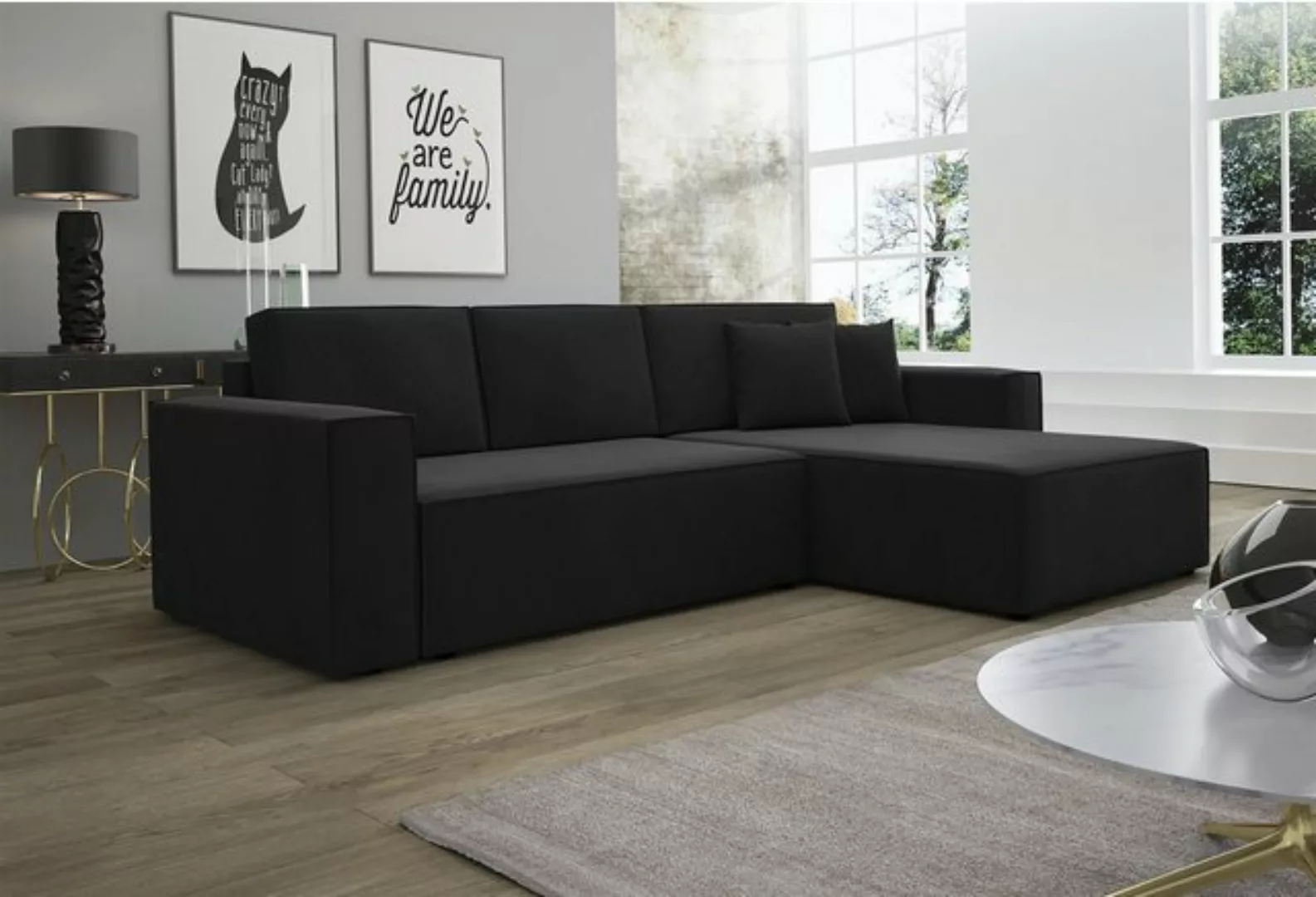 Fun Möbel Ecksofa Ecksofa Schlafsofa Sofa CONOR Stoff oder Kunstleder, inkl günstig online kaufen