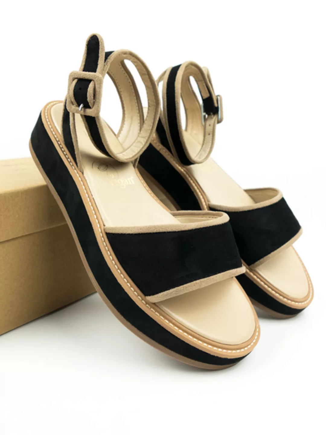 Plattform Sandale Schwarz Damen günstig online kaufen