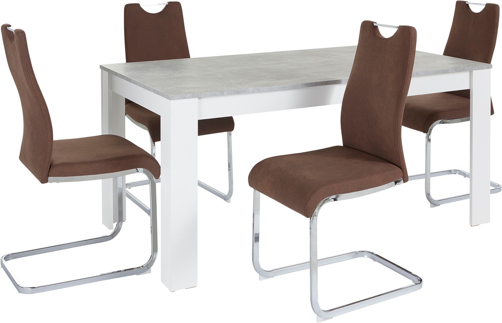 Home affaire Essgruppe "Milano", (Set, 5 tlg.), 4 Stühle und 1 Tisch günstig online kaufen