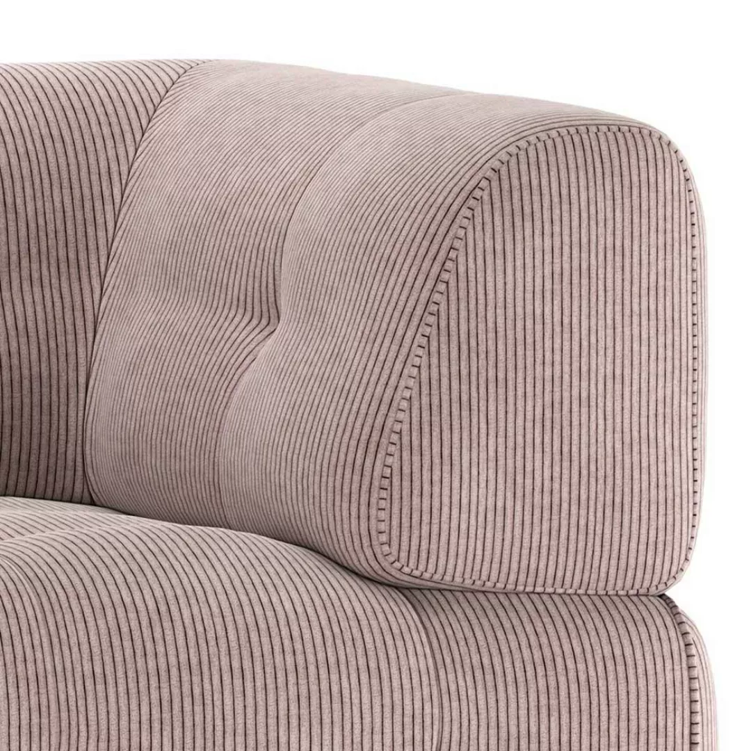 Sofa-Element Cord Mauve in modernem Design 43 cm Sitzhöhe günstig online kaufen