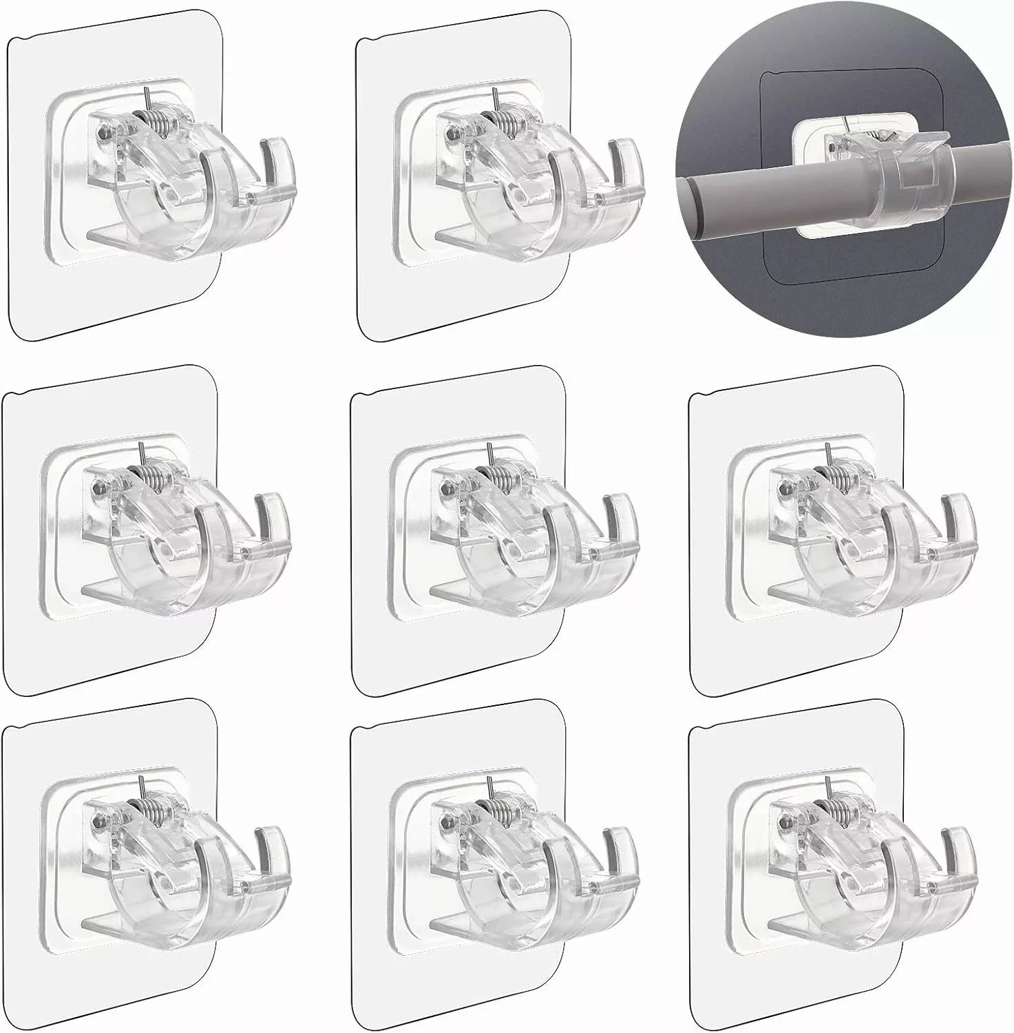 ZEUOPQ Gardinenstangenhalter Vorhangstange Clip Halter klebrige günstig online kaufen