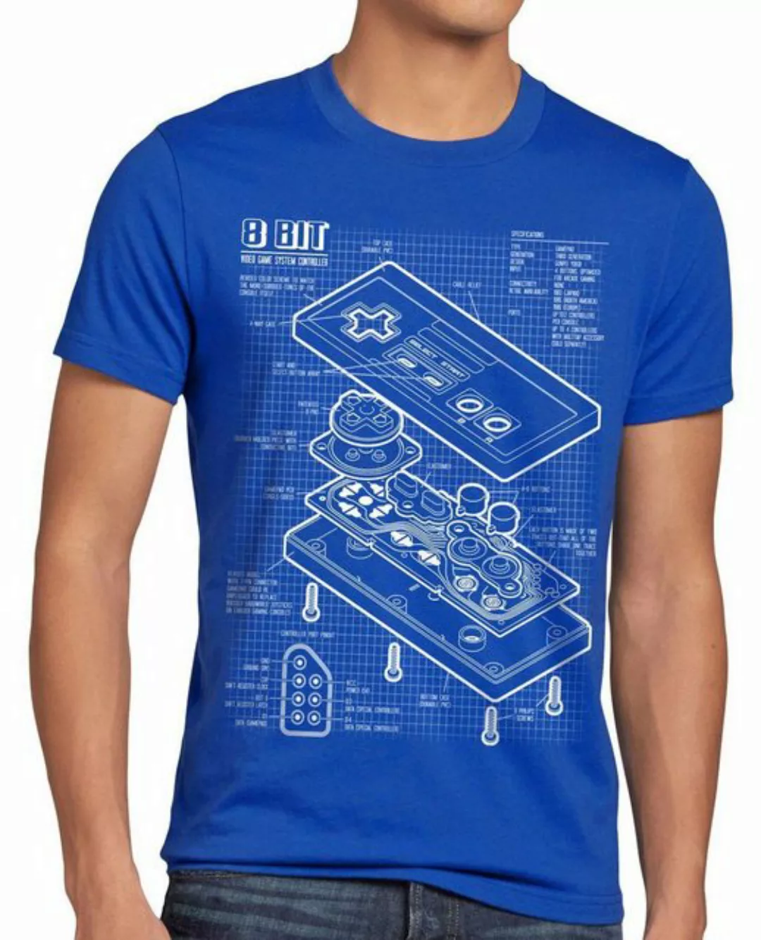 Print-Shirt Herren T-Shirt NES Controller classic gamer 8-Bit mario nintend günstig online kaufen