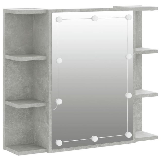 vidaXL Badezimmerspiegelschrank Spiegelschrank mit LED Betongrau 70x16,5x60 günstig online kaufen