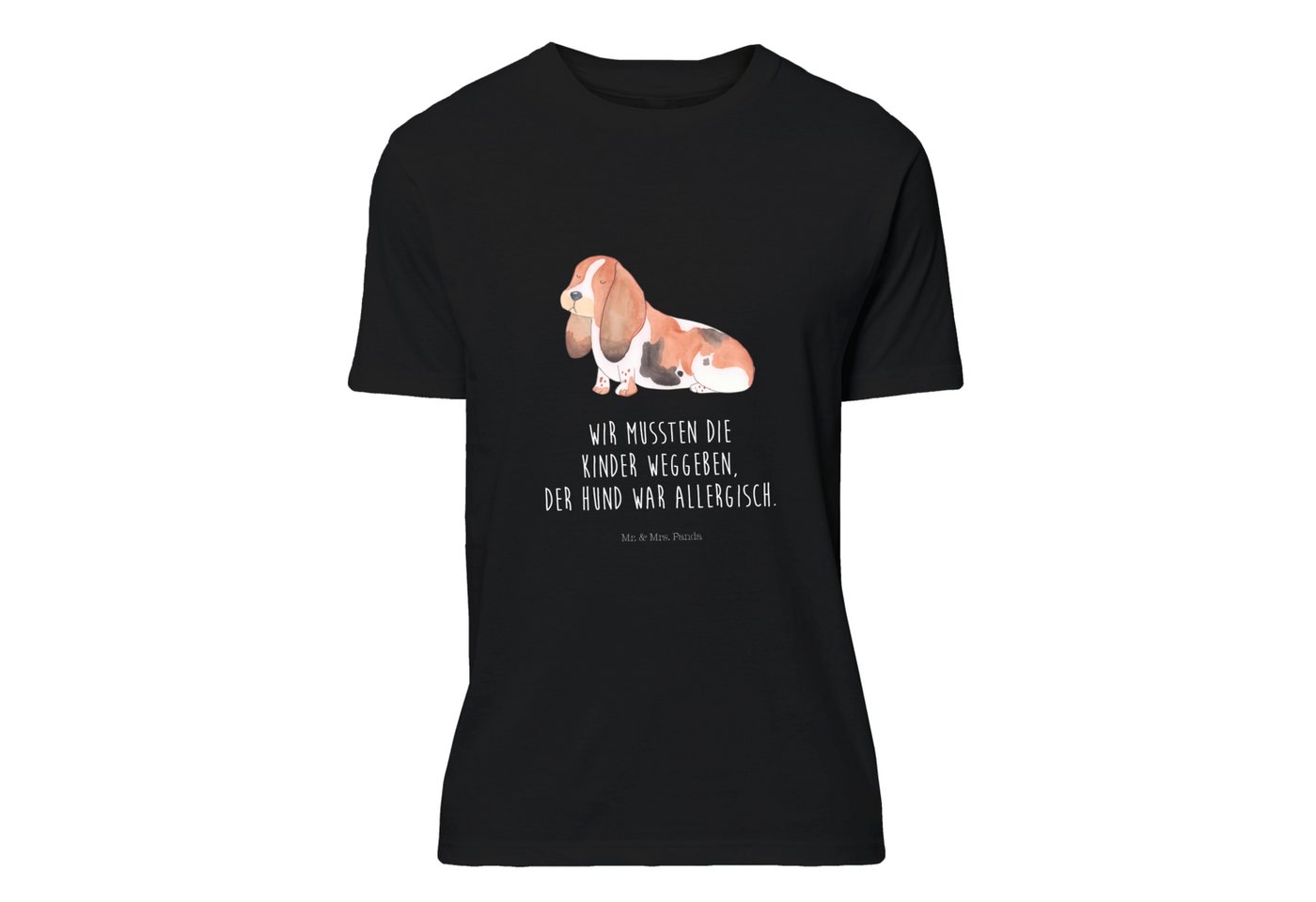 Mr. & Mrs. Panda T-Shirt Hund Basset Hound - Schwarz - Geschenk, Hundeliebe günstig online kaufen