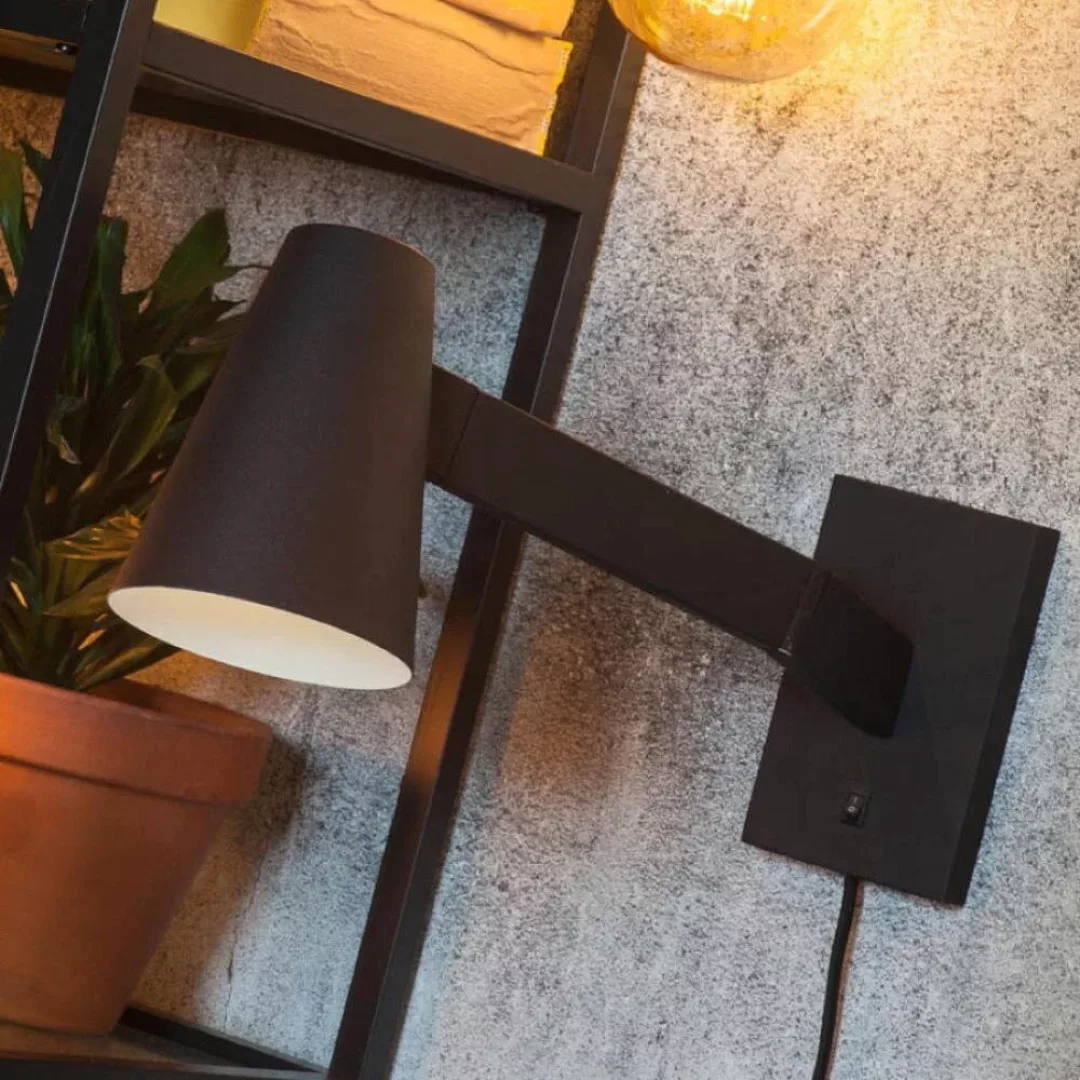 It's about RoMi Biarritz Wandlampe, 40cm, schwarz günstig online kaufen