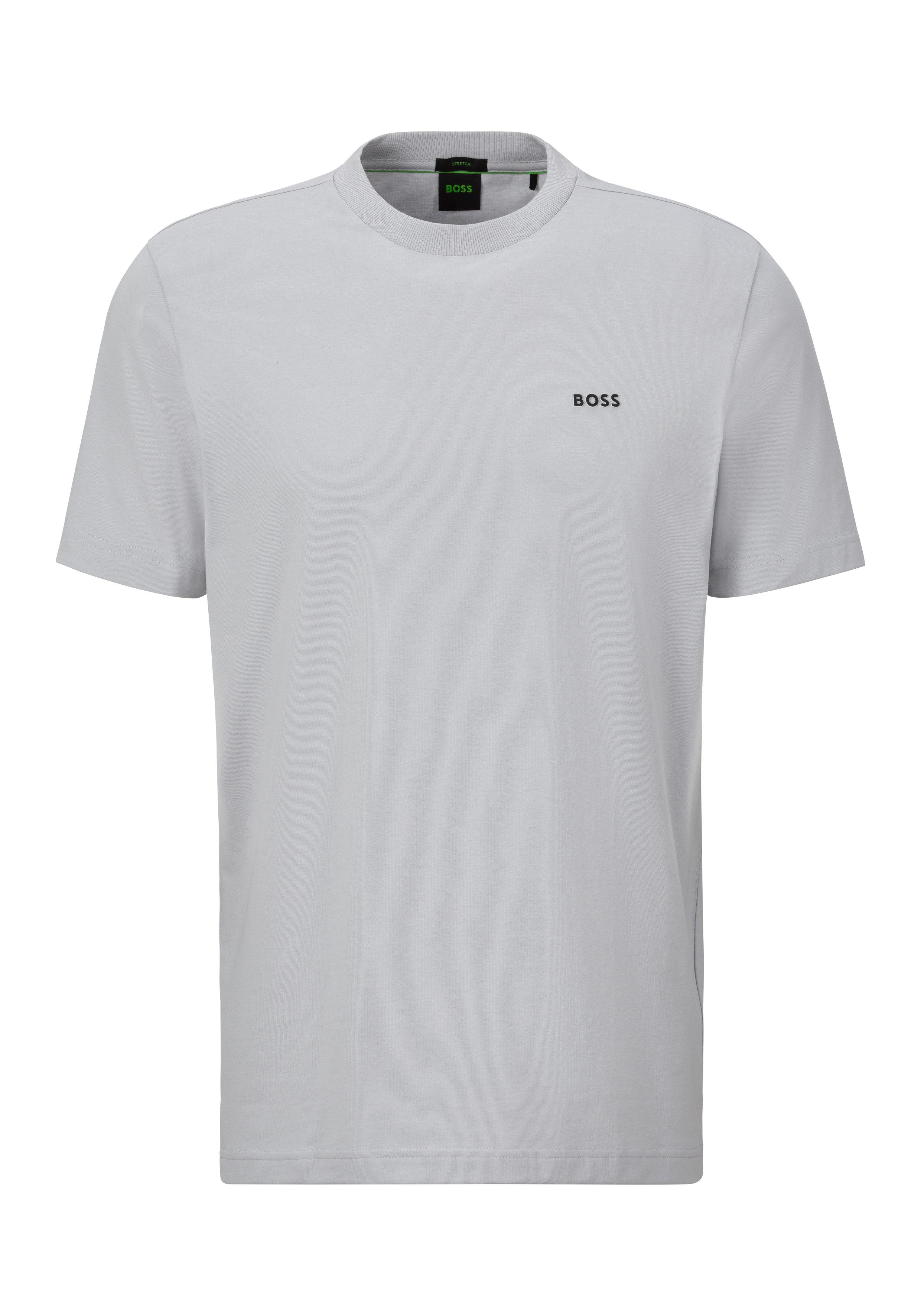BOSS GREEN Rundhalsshirt Tee mit gummiertem günstig online kaufen