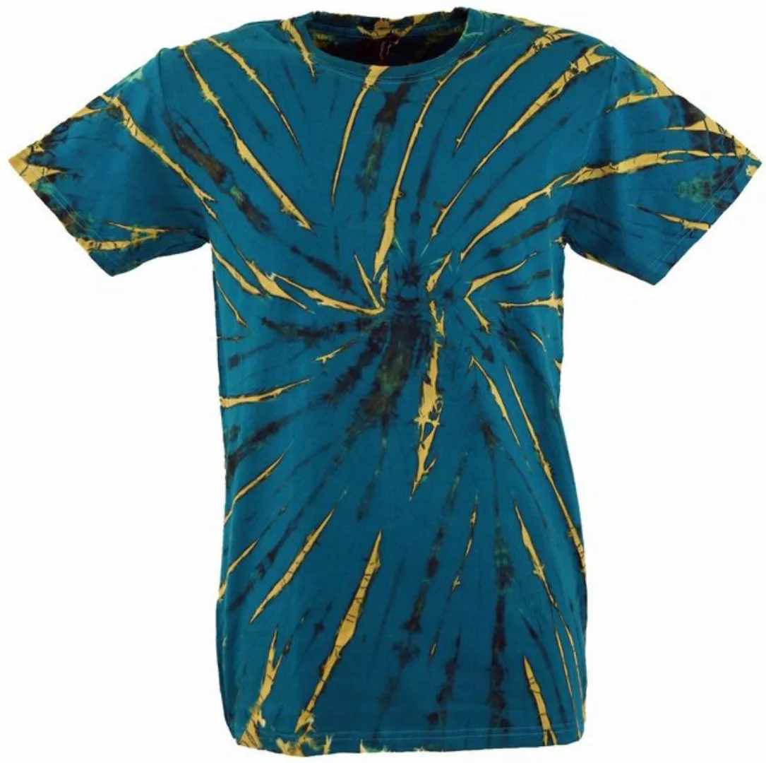 Guru-Shop T-Shirt Batik T-Shirt, Herren Kurzarm Tie Dye Shirt -.. Goa Style günstig online kaufen