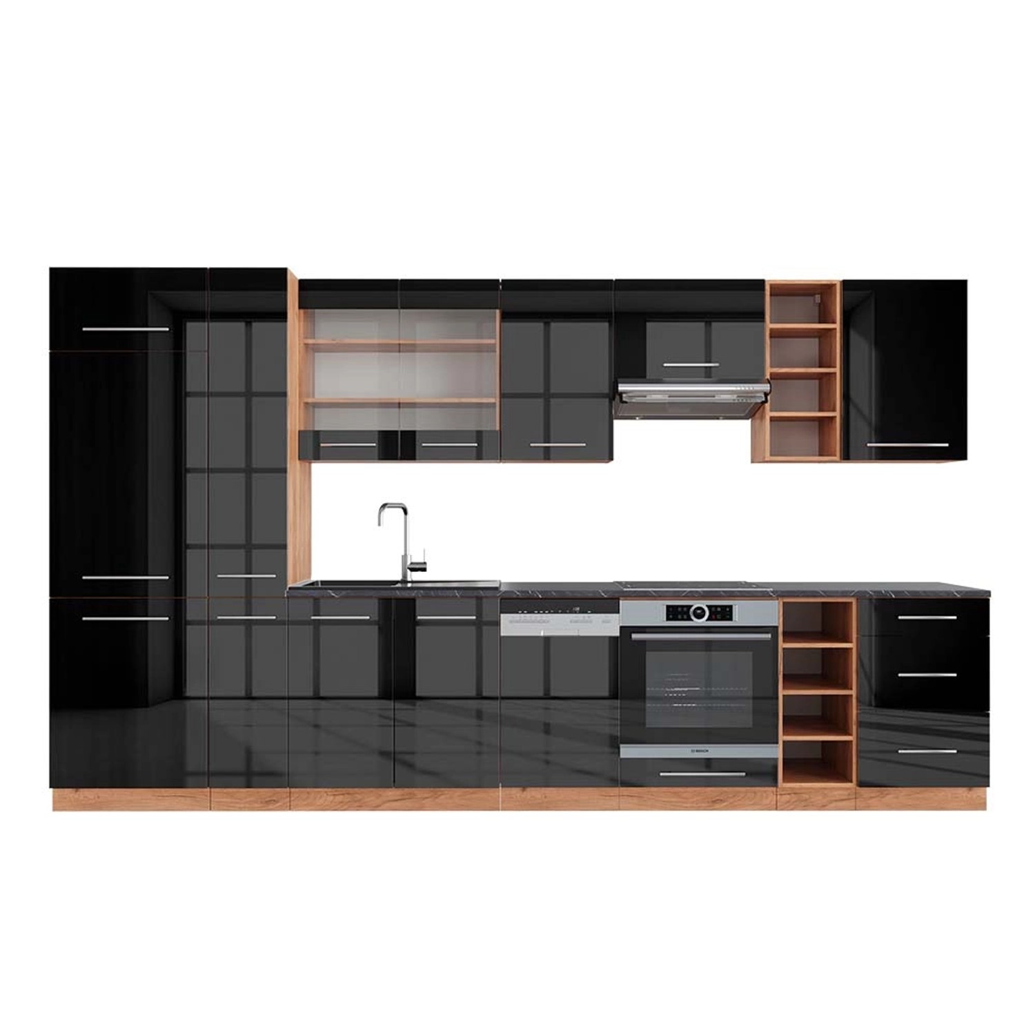 Vicco Küchenzeile R-Line, Beton/Weiß, 140 cm, günstig online kaufen