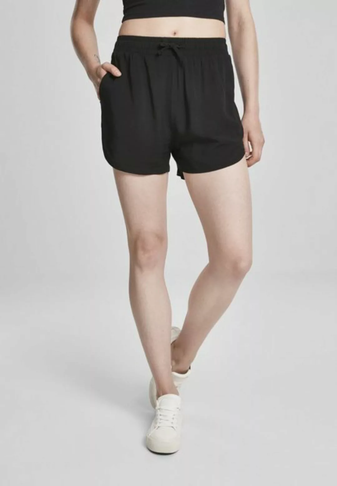 URBAN CLASSICS Stoffhose Damen Ladies Viscose Resort Shorts (1-tlg) günstig online kaufen
