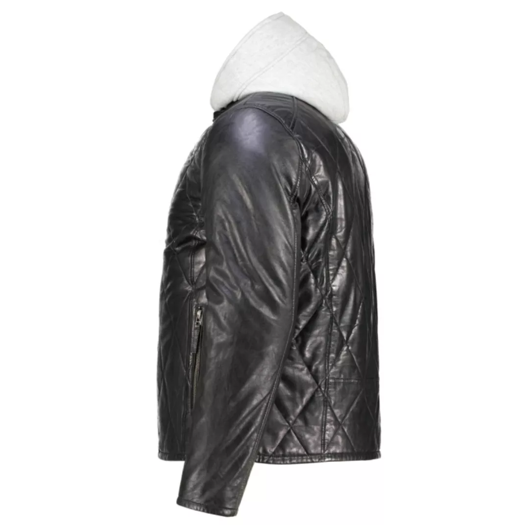 Gipsy Wattierte Lederjacke aus Lammnappa günstig online kaufen