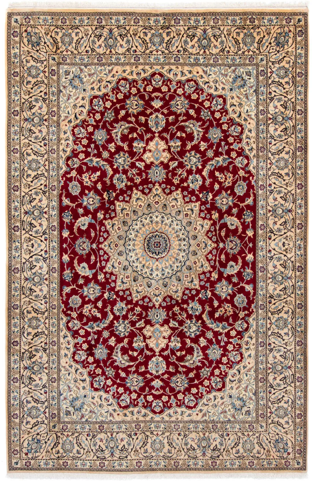 morgenland Wollteppich »Nain 9la Medaillon Rosso 300 x 204 cm«, rechteckig, günstig online kaufen