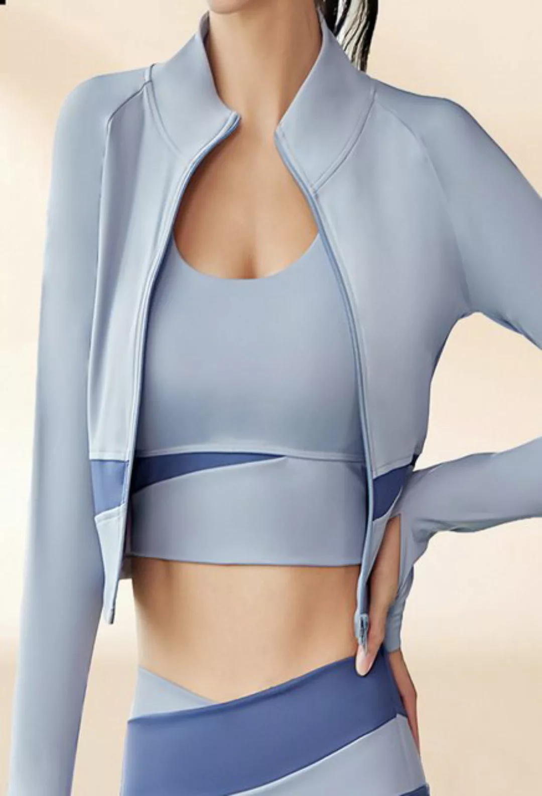 SEGUEN Sommerjacke Clashing Colours Yoga Jacke Sport Sonnenschutz Top (High günstig online kaufen