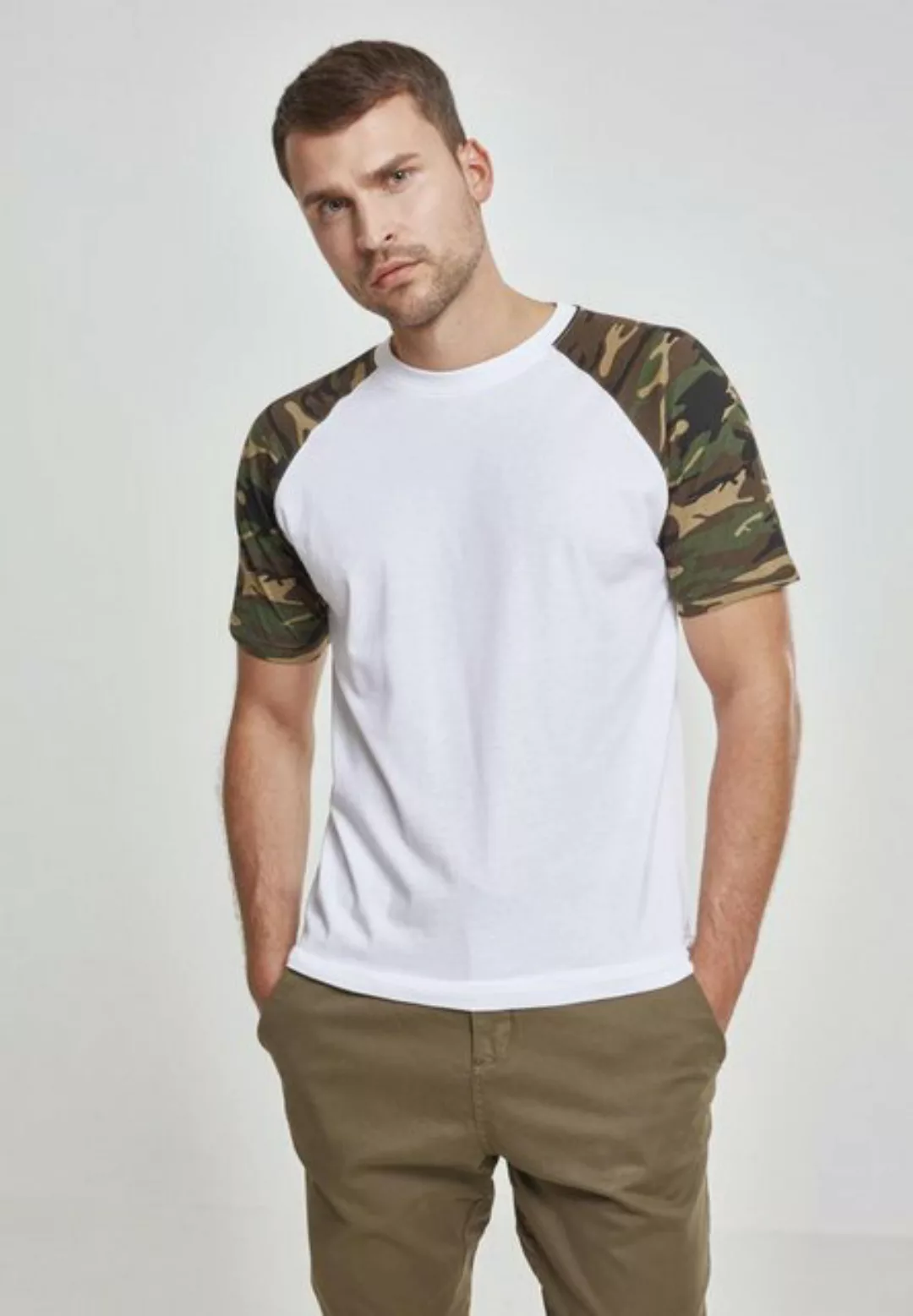 URBAN CLASSICS T-Shirt TB639 - Raglan Contrast Tee wht/woodcamo S günstig online kaufen