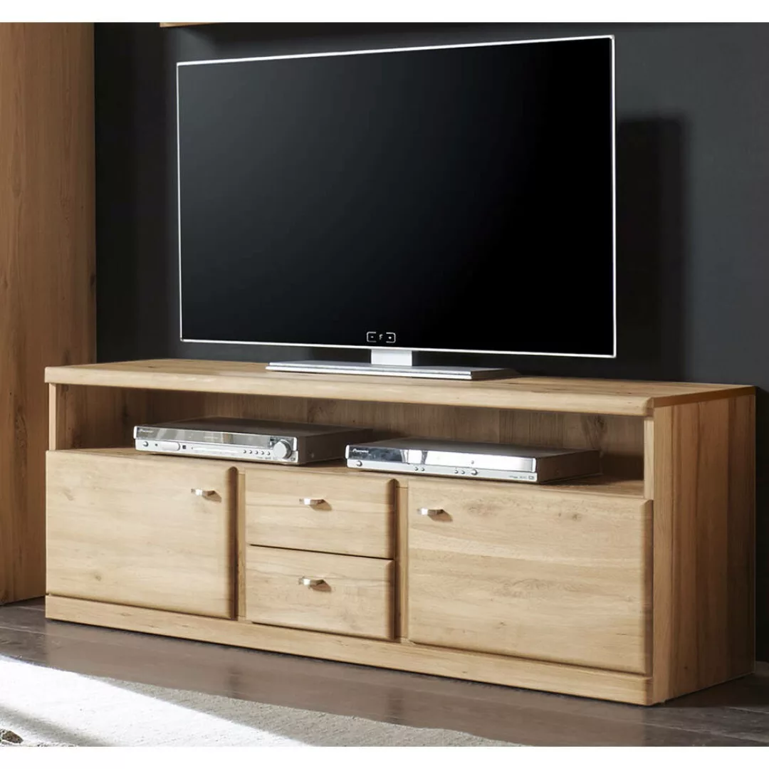 Wohnzimmer TV-Lowboard 143cm in Wildeiche massiv TISNO-52, B/H/T ca. 143/56 günstig online kaufen