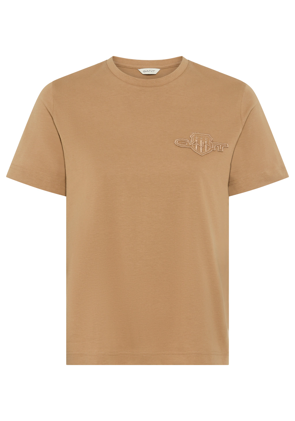 Gant T-Shirt "REG TONAL SHIELD SS T-SHIRT", Rundhals, Ton in Ton Stickerei günstig online kaufen