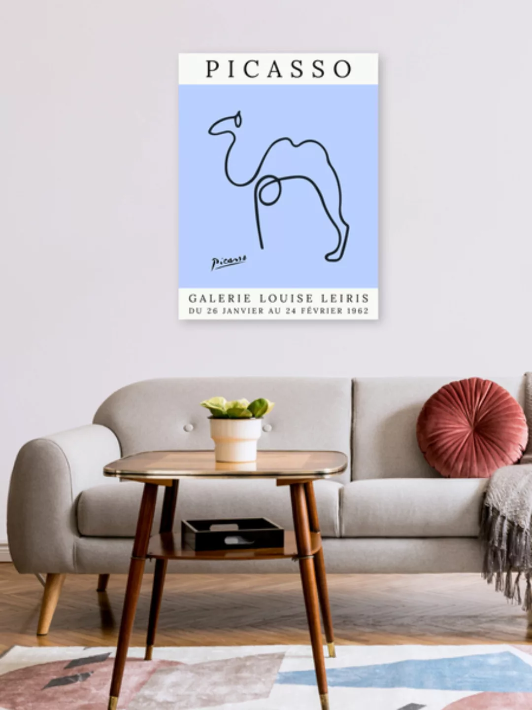Poster / Leinwandbild - Picasso Kamel – Violett günstig online kaufen