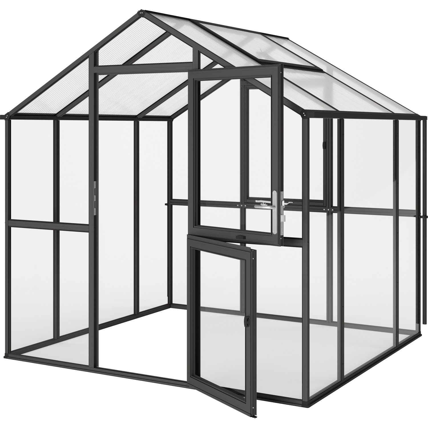 KGT Gewächshaus Aptasia III s Anthrazit-Grau 5,06 m² günstig online kaufen