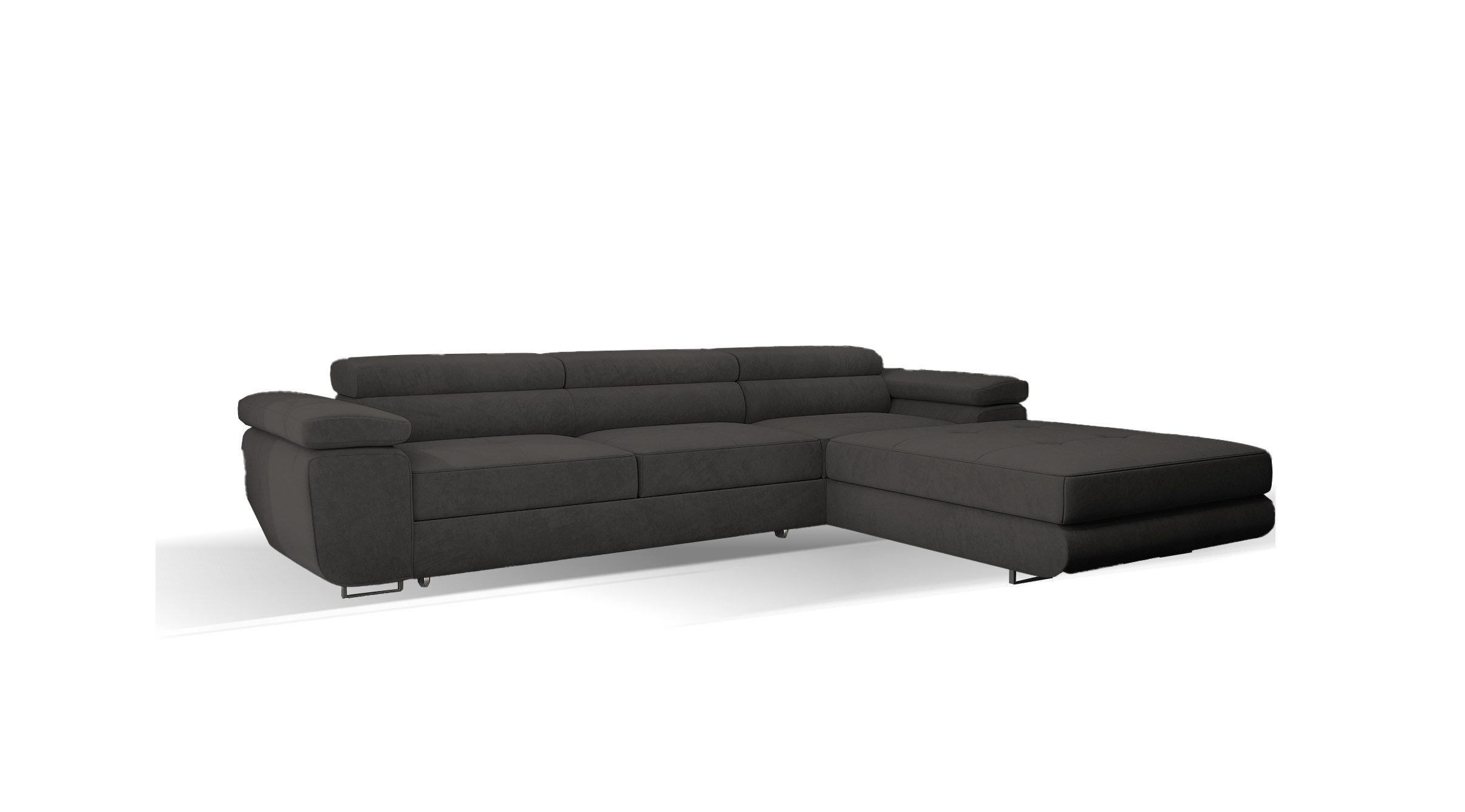 Goldstoff Ecksofa mit Schlaffunktion und Bettkasten, günstig online kaufen