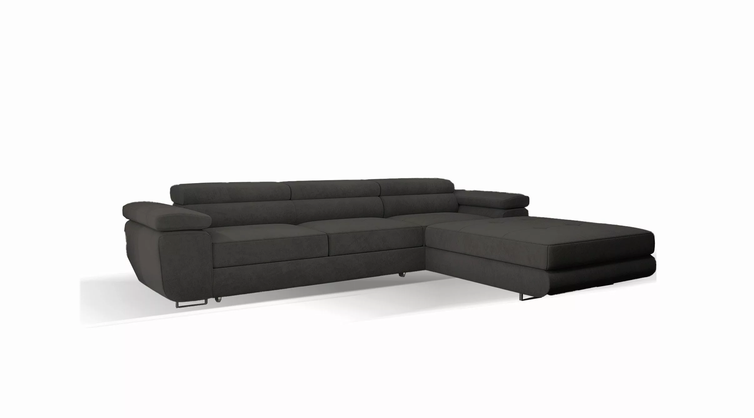 Goldstoff Ecksofa mit Schlaffunktion und Bettkasten, günstig online kaufen