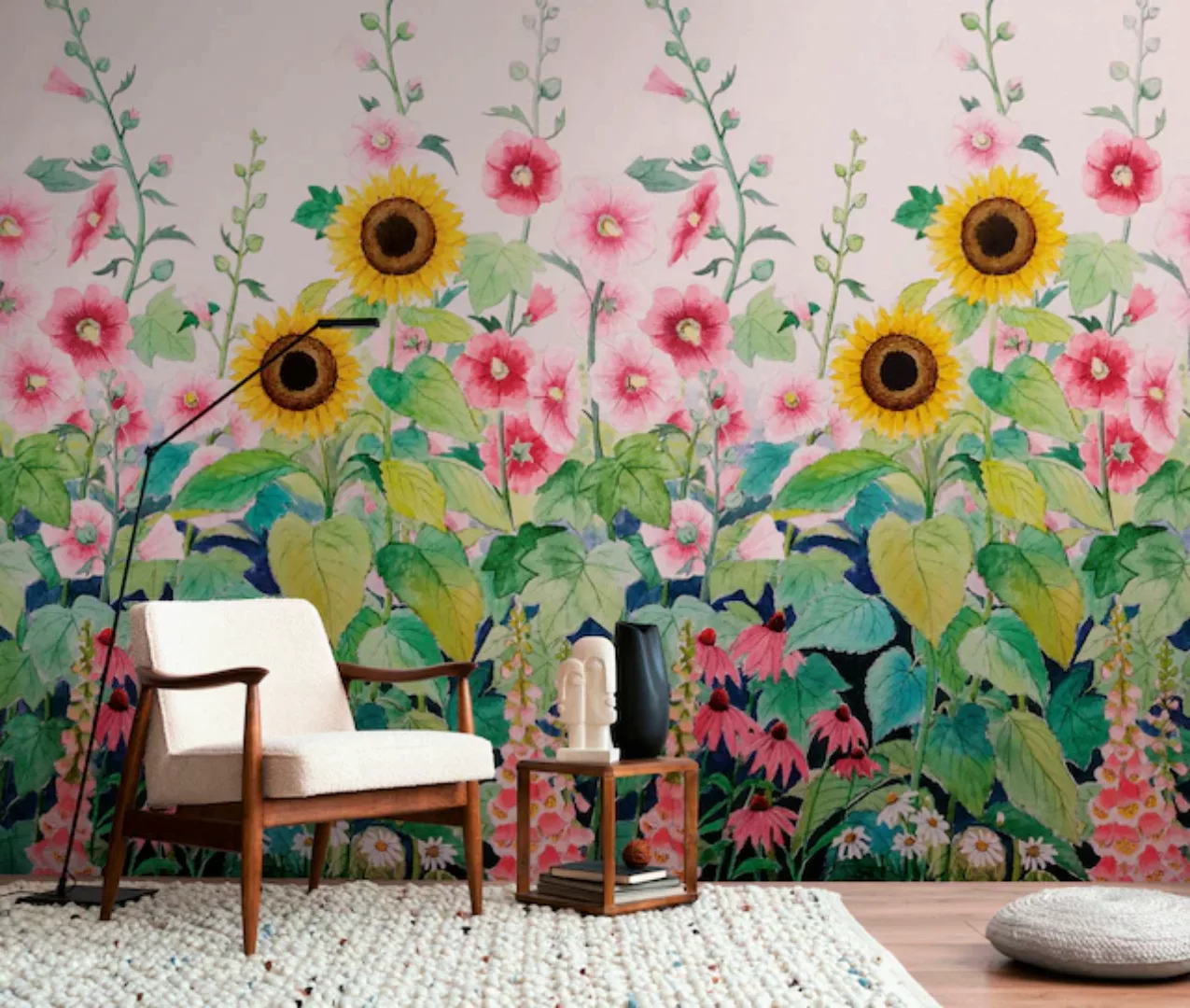 living walls Fototapete »THE WALL III Blumenwiese Tapete Motivtapete Blumen günstig online kaufen