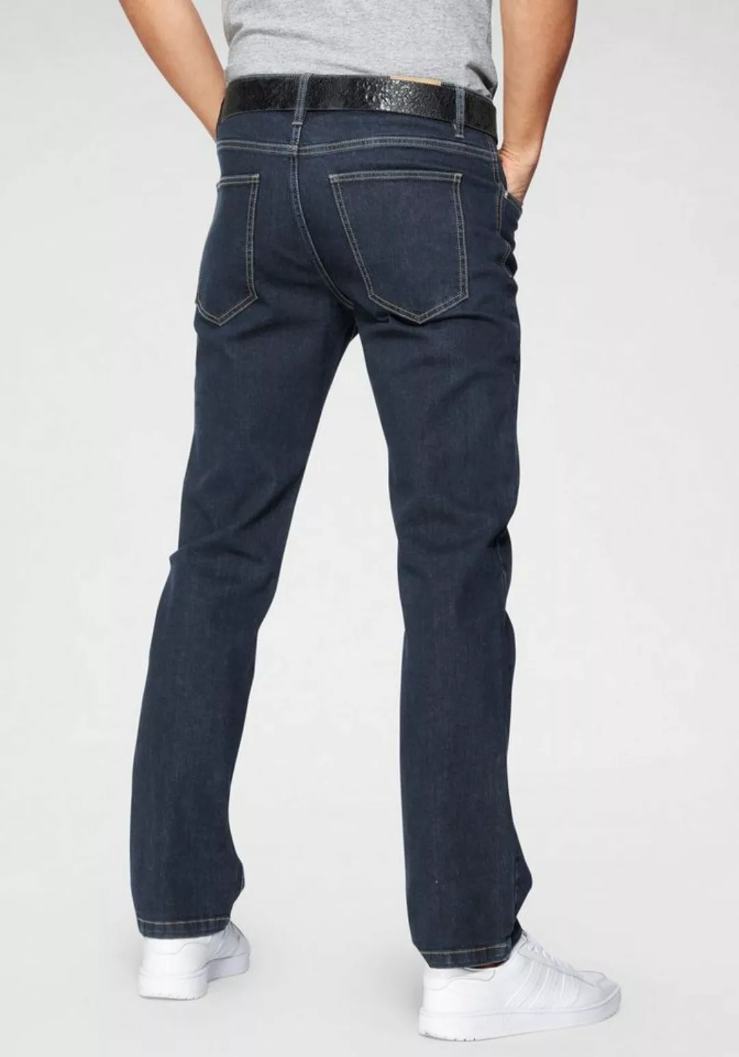 John Devin Straight-Jeans gerade Beinform, mit Used-Waschung, niedrige Leib günstig online kaufen